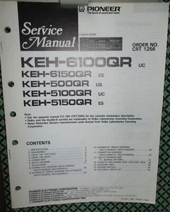 Pioneer AM-FM Cassette Radio KEH-6100 KEH-6150 KEH-5100 KEH-5150 Service Manual - Picture 1 of 3