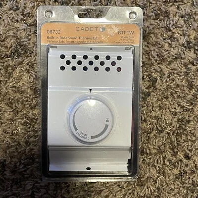Cadet Thermostat Kit Electric Baseboard Heater (Model: BTF1W), 22 Amp, White - Image 1 of 4