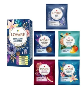 Té negro ucraniano natural surtido LOVARE bergamota 5 sabores 25 bolsitas de té - Imagen 1 de 4
