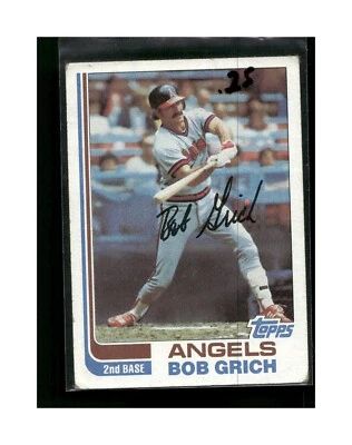 1982 Topps 284 Bob Grich   California Angels  Baseball Card - Image 1 of 4