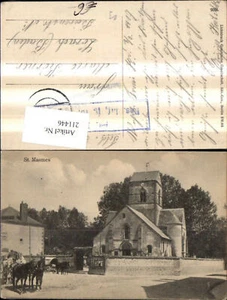 211446,St Masmes Ansicht Kirche Kutsche - Imagen 1 de 1