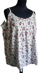 Capsule Womens Camisole Top Strappy Vest Floral Print Ladies White Size UK 18 - Picture 1 of 5