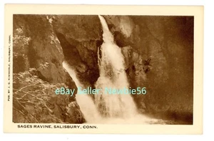 Salisbury Conn CT - SAGES RAVINE - BASH BISH FALLS - Postal sin precio base Copake Falls NY - Imagen 1 de 2