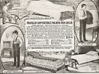 Antique 1899 FRANKLIN CONVERTIBLE FOLDING BED COUCH Household Furniture Print Ad