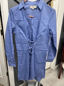 Women's No Comment Ultra Flirt Juniors' Cotton Corset Shirtdress. Size Medium - Picture 1 of 4