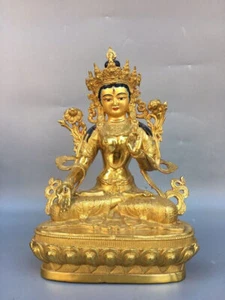 Old Tibet Buddhism Bronze Vajradhara Vajrabhairava Goddess Buddha Statue - Picture 1 of 9