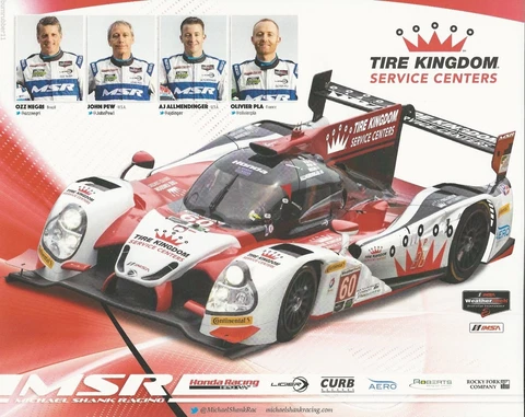 2016 AJ ALLMENDINGER OZZ NEGRI +2 "TIRE KINGDOM" #60 B/B ROLEX DAYTONA POSTCARD Cover