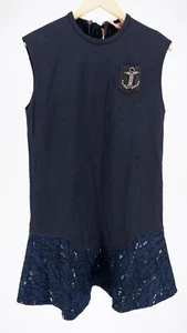 N°21 N21 Alessandro Dell'Acqua Gilmar Azul Oscuro Índigo Damas Vestido Ancla Falda - Imagen 1 de 12