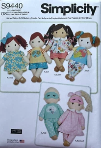 Muñecas de peluche con ropa Simplicity Pattern S9440/R11292 19" - Imagen 1 de 4
