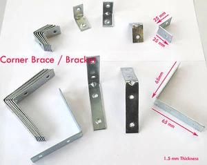 Zinc Corner Brace Bracket +SMALL-LARGE+ Woodwork Pelmet Repair L Shape Joint Fix - Picture 1 of 5