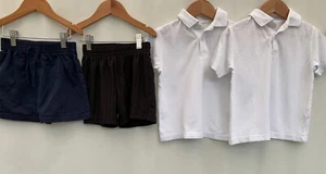 Bundle School Uniform PE Shorts Polo Shirts Age 3-4 Years Unisex - Picture 1 of 4