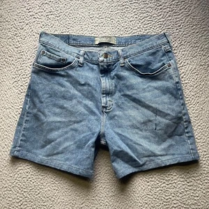 Wrangler Jean Shorts Mens 34 Blue Denim Authentic Issue Vintage - Picture 1 of 13
