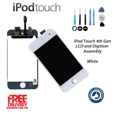 Sostituzione display LCD touch screen iPod Touch 4a generazione (A1367) con strumenti - BIANCO - Immagine 1 di 2