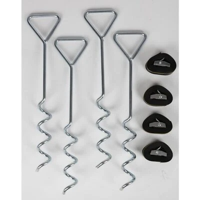 6x Ancoraggio Zincato 8-teilig Con Cinghia di Fissaggio Picchetti Terra - Immagine 1 di 4