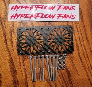 HyperFlow Fans RC Cooling Fan Dual 40mm Carbon Fiber Cover ARRMA TRAXXAS LOSI - Picture 1 of 2