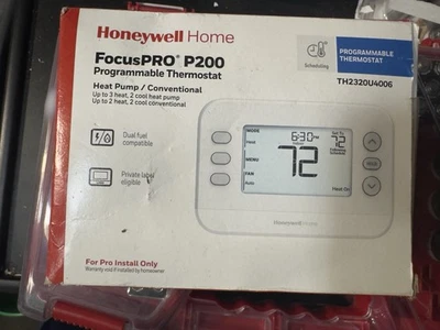 Honeywell FocusPRO P200 TH2320U4006 Programmable Thermostat, 3Heat/2Cool - Image 1 of 2