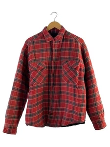 INDEPENDENT Long Sleeve Shirt M Cotton RED Check - Picture 1 of 4
