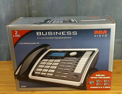 RCA Visys 25260  Business 2-Line Corded Speakerphone with Powercord *Tested* - Image 1 of 4