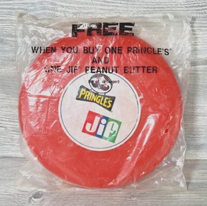 Vintage Pringles JIF Werbeartikel Frisbee 9,5" Nr. 7 Made in Taiwan 1980er Neu in Verpackung - Bild 1 von 6