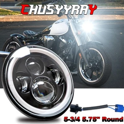 Faro LED Hi-Lo DRL para Yamaha Virago 535 1100 Vmax 1200 5-3/4" 5,75 pulgadas Foto 1 de 4