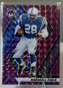 Mosaico Panini Marshall Faulk 2025 púrpura mosaico Prizm 01/49 primera impresión Colts - Imagen 1 de 2