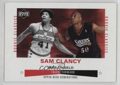 2002-03 Upper Deck Generations Classics /999 Sam Clancy Wes Unseld Rookie RC HOF - Image 1 of 2