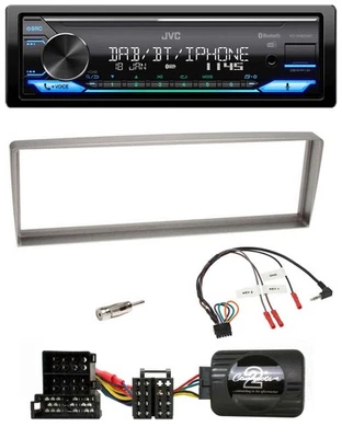 JVC Bluetooth DAB USB Lenkrad Autoradio für Alfa Romeo 156 ab 2003 silber - Bild 1 von 4