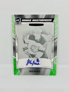 2019-20 The Cup JACK HUGHES Rookie Masterpieces Black Printing Plate Auto 1/1 RC - Picture 1 of 2