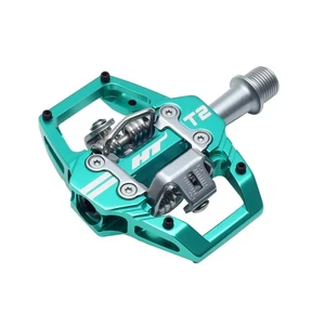 HT Pedals T2 Clipless Platform Pedals, CrMo - Turquoise - Picture 1 of 1