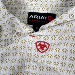 Ariat FR Work Shirt Mens 2XL Geometric Flame Resistant 2112 CAT 2 Aztec - Picture 1 of 17