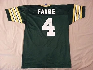 Mens Champion Vintage Brett Favre Jersey 44 Green Green Bay Packers  - Picture 1 of 4