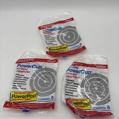 Presto Genuino Power Cup Microondas Palomitas Popper Concentradores 09964 3 Paquetes Foto 1 de 4