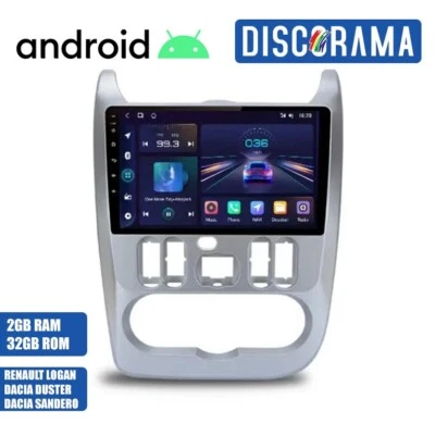 AUTORADIO ANDROID RENAULT LOGAN DACIA DUSTER SANDERO STEREO AUTO TOUCH 9" WIFI - Immagine 1 di 4