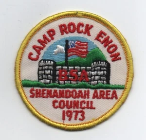 1973 Camp Rock Enon, (Shenandoah Area Council) Camper Patch, Cloth Back, Mint - Picture 1 of 1