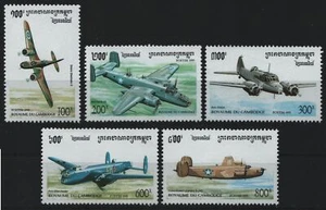 Camboya 1995 - Mi-Nr.o 1529-1533 ** - Estampillada sin montar o nunca montada - aviones / aviones - Imagen 1 de 1