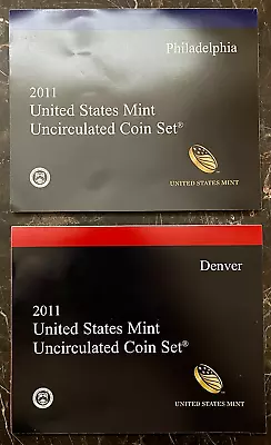 2011 P and D Uncirculated MINT COIN SETS OGP/COA 28 coins - Image 1 of 4
