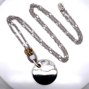 James Avery Big Circle Pendant Sterling Silver Necklace (DG7114283) - Picture 1 of 7