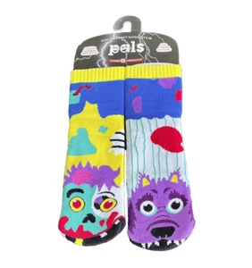 PALS - HALLOWEEN ZOMBIE WEREWOLF GRIP SOCKS - SIZE FOR KIDS 4 - 8 YEAR OLDS NEW - Picture 1 of 2