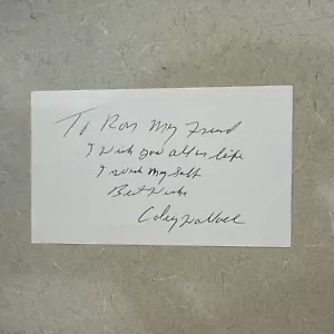 Coley Wallace D.2005 Schauspieler signiert & beschriftet 3" x 5" Karteikarte Raging Bull - Bild 1 von 2