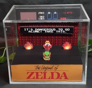 The Legend of Zelda - 3D Cube Handmade Diorama - Video Games - Shadowbox - Picture 1 of 1