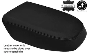 BLACK & BLACK REAL LEATHER ARMREST COVER FITS FORD FOCUS MK3 2008-2011 - Afbeelding 1 van 3