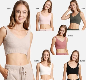 ComfyLuxe Solid Color Crop Tank Top - Picture 1 of 31