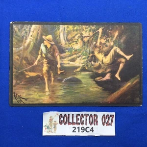 Boy Scout Vintage Scout Gum Co. Post Card Hiding A Trail C1914 - Picture 1 of 3