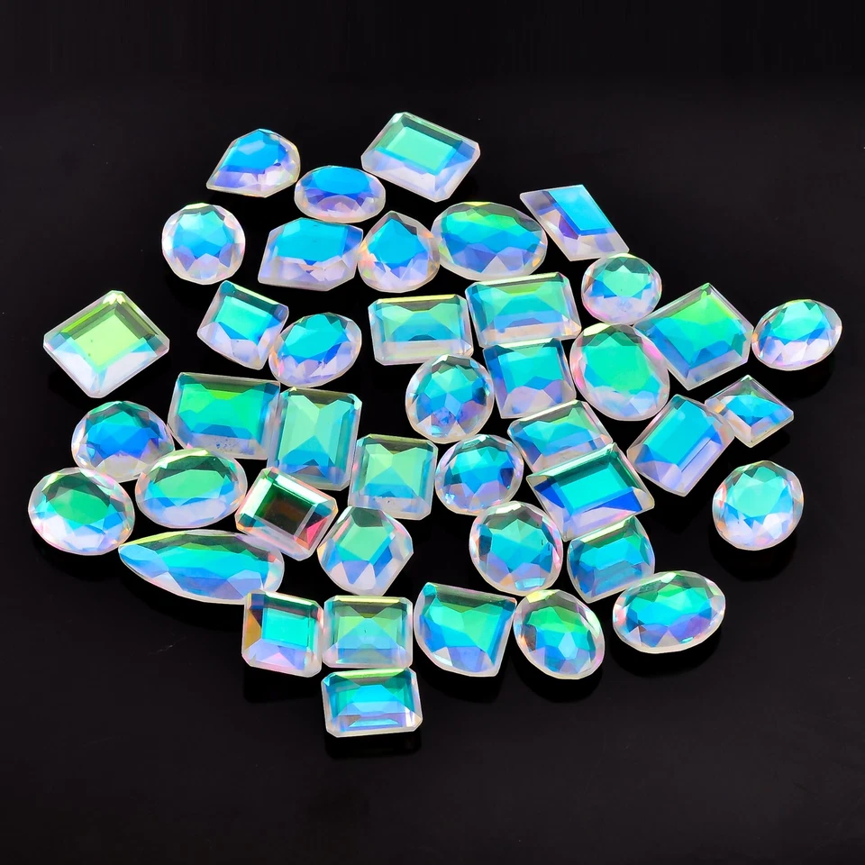Aura Quartz Glass Loose Gemstone Lab Created Wholesale Bulk Lot Top Quality - Image 1 of 4