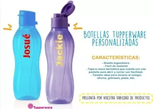 Botella de 1L personalizada - TUPPERWARE NOMBRE VINILO - Imagen 1 de 8