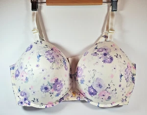 Victoria's Secret Push-Up BH 38DD/F85 Blumen Flieder & Rosa Wolke gefüttert - Bild 1 von 7
