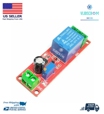 DC 12V NE555 Time Delay Relay Shield Timer Control Switch Adjustable Module Sec - Image 1 of 4