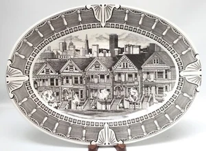 222 Fifth Slice of Life San Francisco bemalte ovale Damen-Servierplatte 14,5 Zoll - Bild 1 von 2