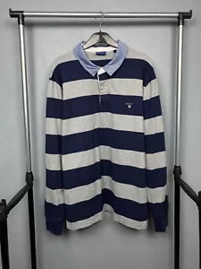 Gant Vintage Mens Rugby Long Sleeve Polo Shirt Size 3XL - Picture 1 of 7