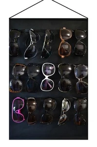Eyeglass Sunglasses Storage Display Stand Organizer for 15 Glasses for wall door - Imagen 1 de 3